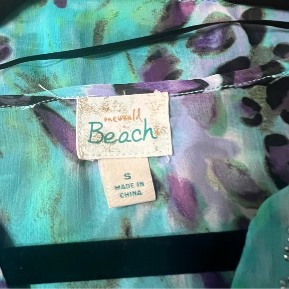 ONE WORLD Beach Cover-Up Size WOMENS Small V-Neck 3/4 Sleeve - Picture 17 of 17